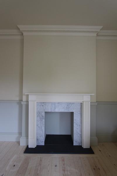 Georgian Fireplace with lime plaster surroundings