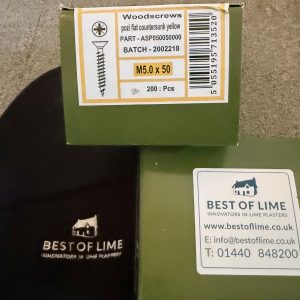 Pozi Flat Countersunk Zinc 50mm x 50mm Wood Screws